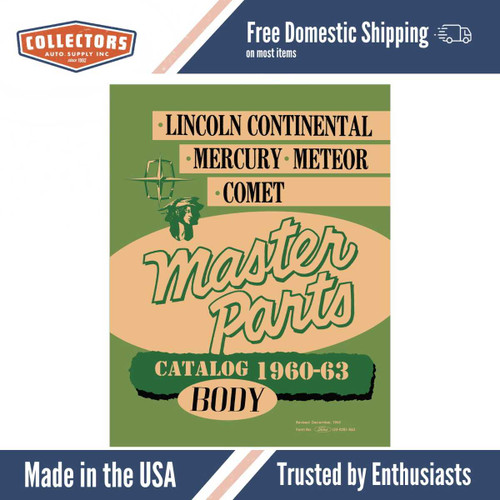Parts Catalog for 1960-1963 Lincoln, Mercury