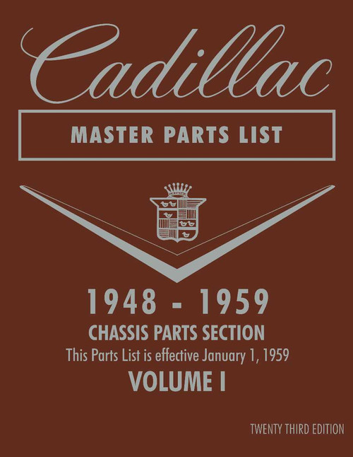 Parts Catalog for 1948-1959 Cadillac 2 Vol Set