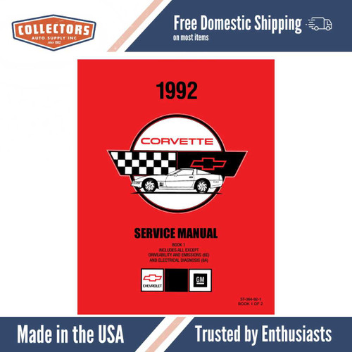 Service Manual for 1992 Chevrolet Corvette