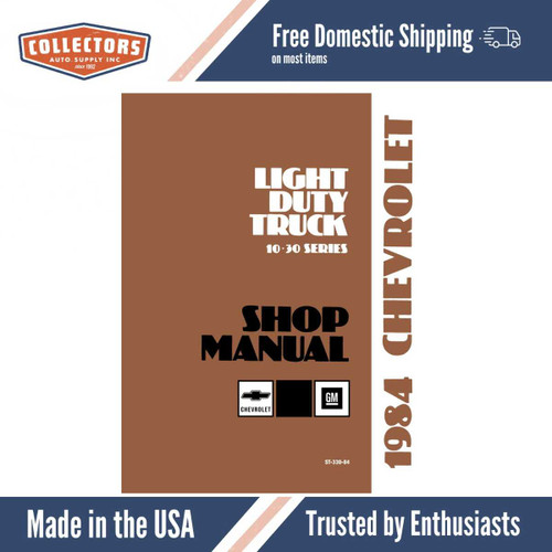 Service Manual for 1984 Chevy LD Truck 10-30 Series