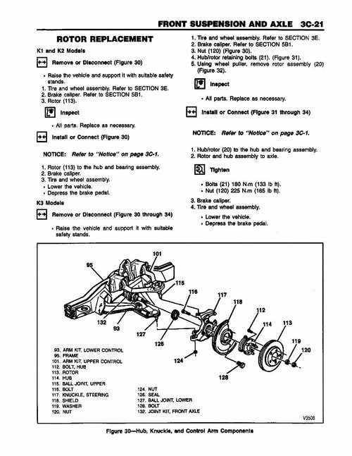 Service Manual for 1997 Chevrolet, GMC C/K Truck