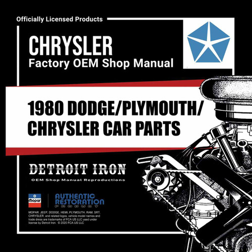 Digital Parts Manual for1980 Dodge, Plymouth, Chrysler(Domestic)