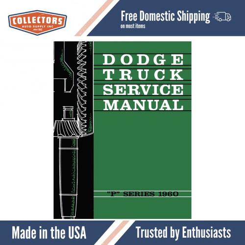 Service Manual for 1960 Dodge Truck P Series