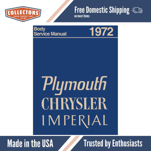 Body Shop Manual for 1972 Chrysler