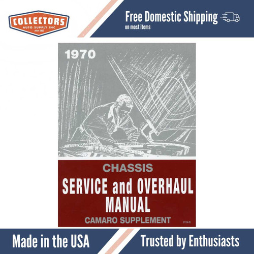 Service Manual for 1970 Camaro Chassis and Overhaul