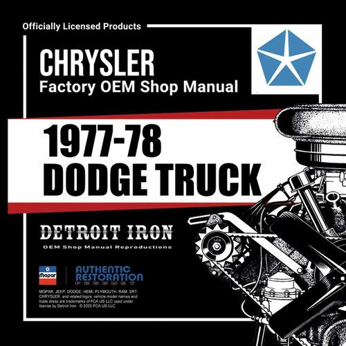 Digital Shop Manual and Resources for 1977-1978 Dodge Truck