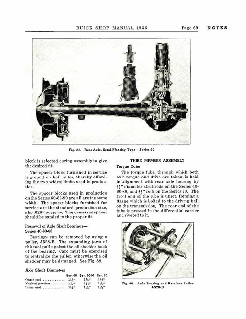 Service Manual for 1936 Buick
