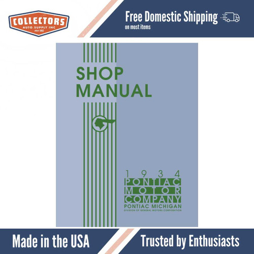 Service Manual for 1934 Pontiac