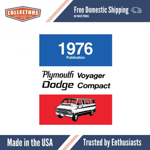 Service Manual for 1976 Plymouth and Dodge Van