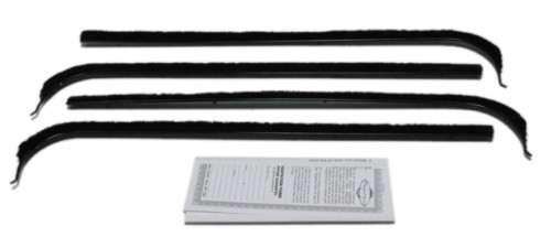 Window Sweeps Weatherstrip for 1967-1970 Ford Truck Black Front Left Right 4 pcs