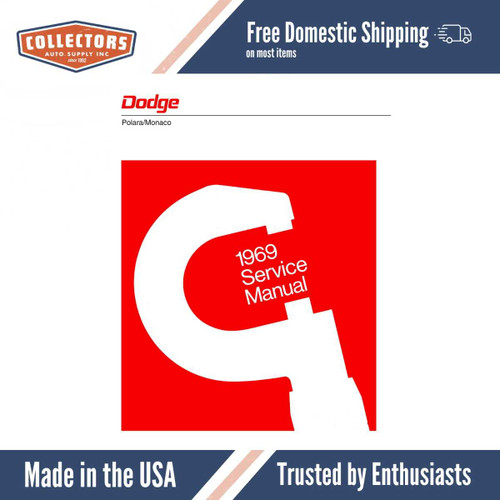 Service Manual for 1969 Dodge Polara, Monaco