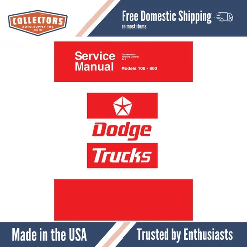 Service Manual for 1975-1976 Dodge Truck 100-800