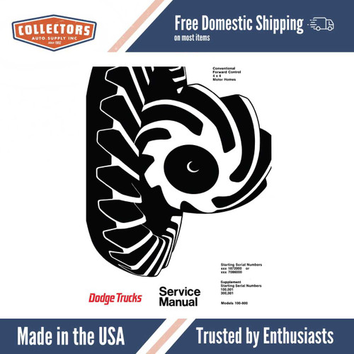 Service Manual for 1969-1971 Dodge Truck 100-800