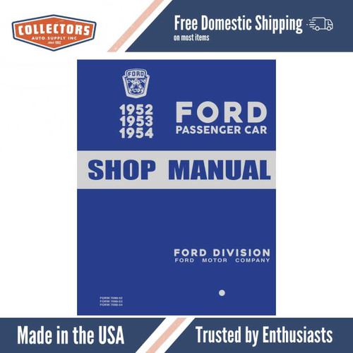 Service Manual for 1952-1954 Ford Passenger