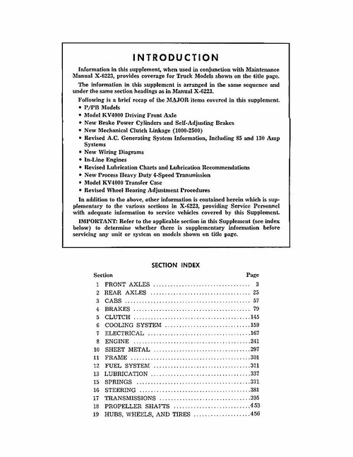 Service Manual for 1964 GMC Truck