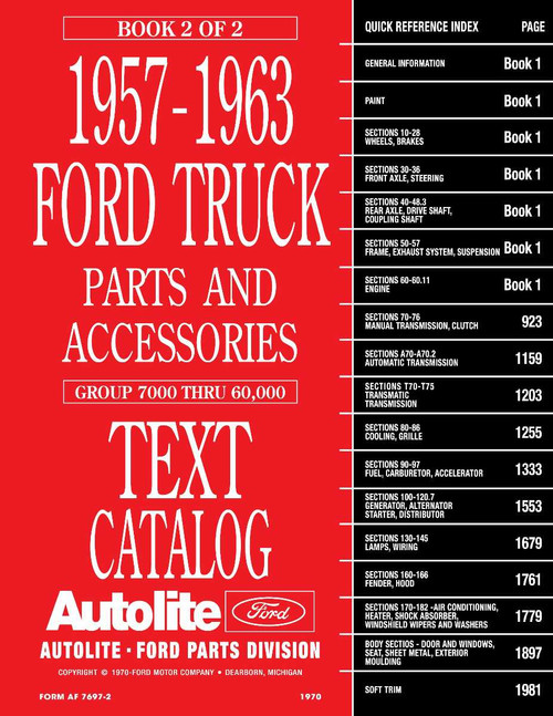 Parts Catalog for 1957-1963 Ford Truck Parts Catalog for 1957-1963 Ford Truck