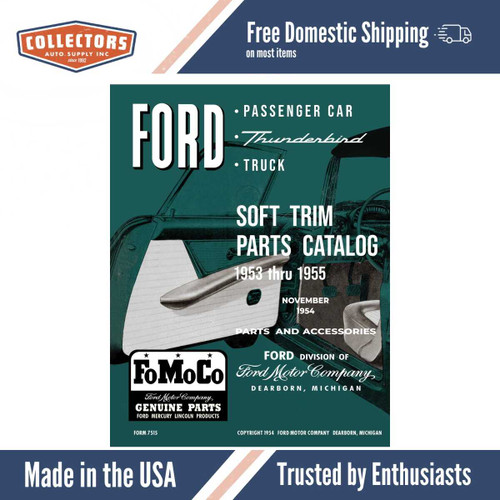 Parts Catalog for 1953-1955 Ford Car, Truck, Thunderbird