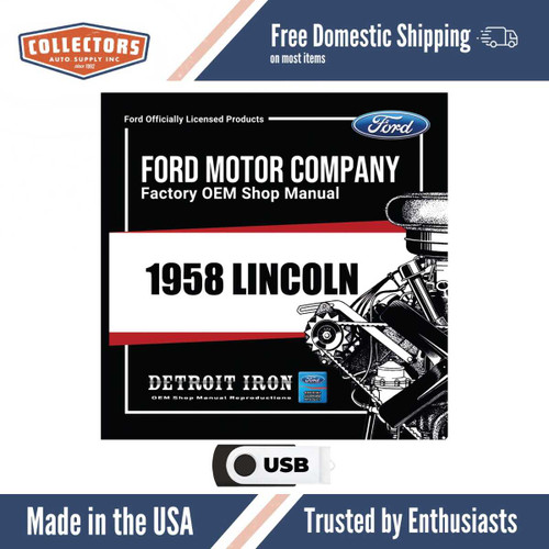 Digital Shop Manual and Resources for 1958 Lincoln