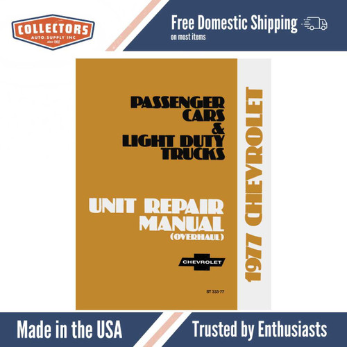 Service Manual for 1977 Chevrolet Car, Truck