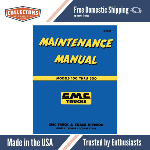 Service Manual for 1955 GMC Truck