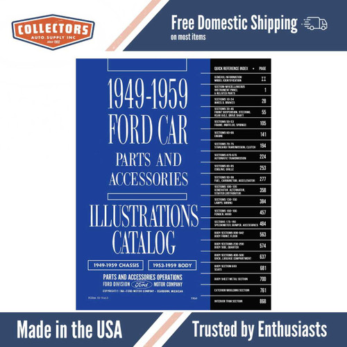 Parts Catalog for 1949-1959 Ford Car 2 Vol Set