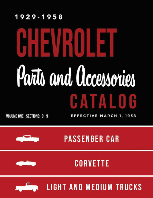 Parts Catalog for 1929-1958 Chevrolet Parts and Accessories Catalog (2 Vol)