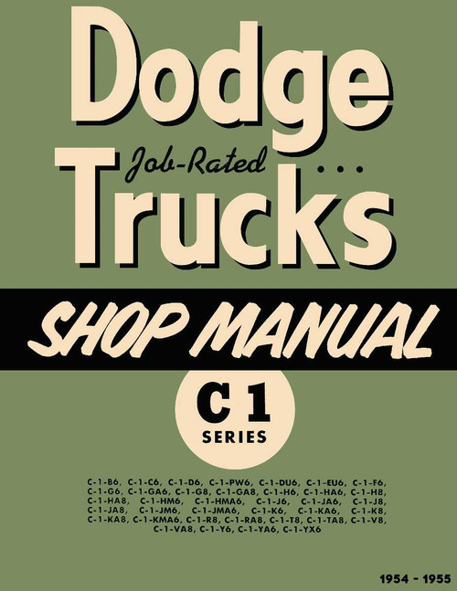 Service Manual for 1954-1955 Dodge Truck C-1