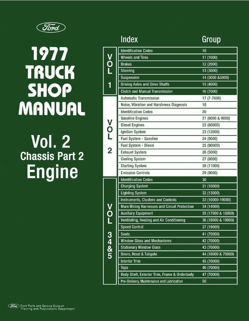 Service Manual for 1977 Ford Truck (5 Vol)