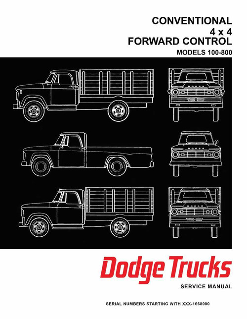 Service Manual for 1967 Dodge Truck 100-800