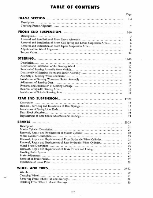 Service Manual for 1952 Lincoln Chassis