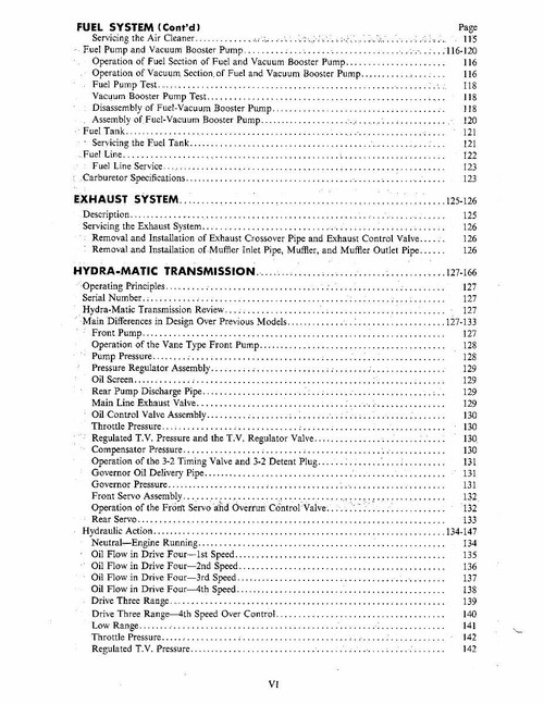 Service Manual for 1952 Lincoln Chassis