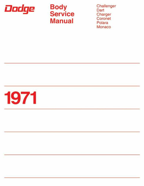 Service Manual for 1971 Dodge