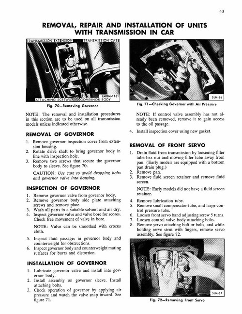 Transmission Service Manual for 1951-1955 Lincoln, Mercury