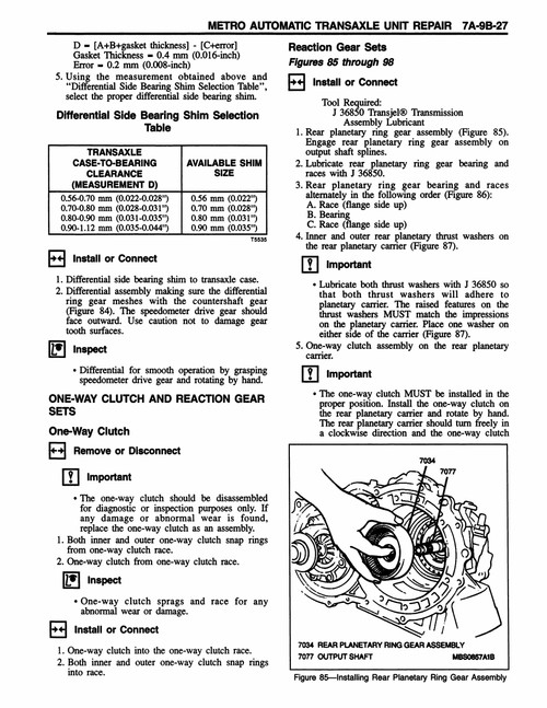 Transmission Service Manual for 1997 GM Car, Truck Overhaul
