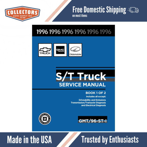 Service Manual for 1996 Chevrolet and GMC S/T Truck