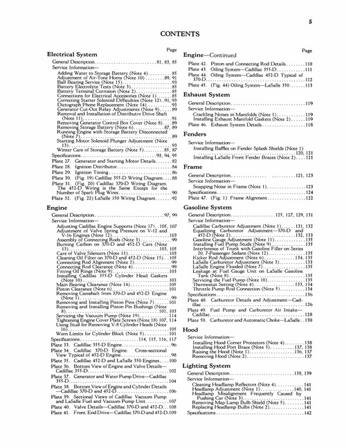 Service Manual for 1934-1935 Cadillac, LaSalle