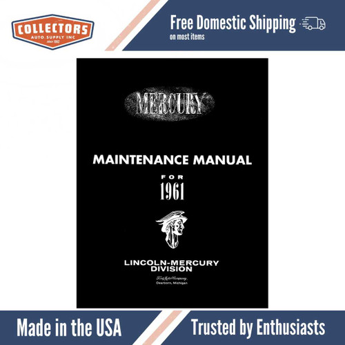 Service Manual for 1961 Mercury