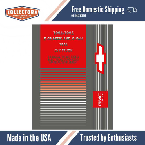 Electrical Manual for 1994-1995 Chevrolet and GMC C-K Truck, Van, 6.5 Diesel