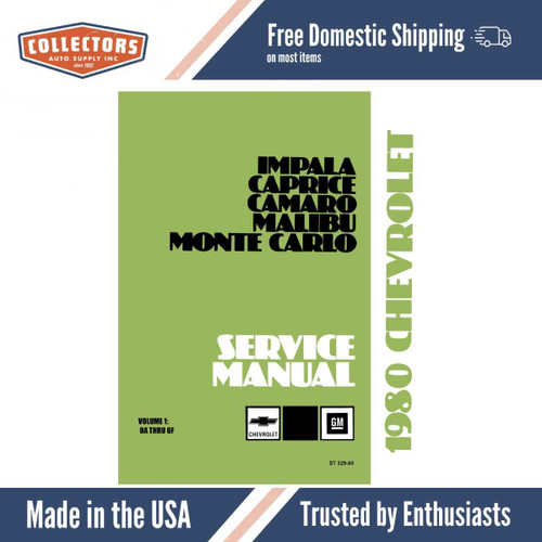 Service Manual for 1980 Chevrolet