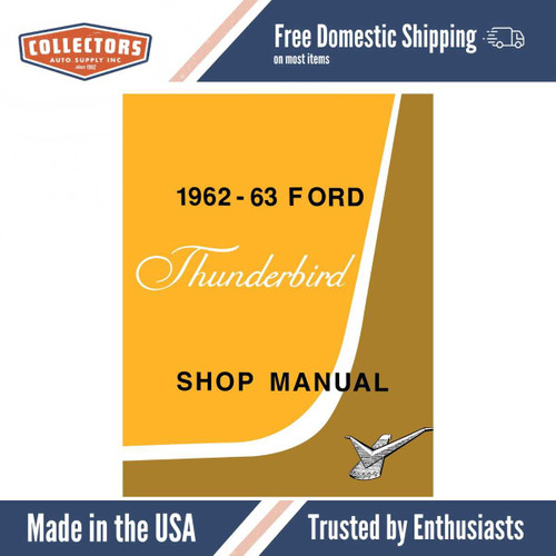 Service Manual for 1962-1963 Ford Thunderbird