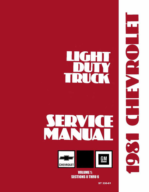 Service Manual for 1981 Chevrolet Light Duty Truck