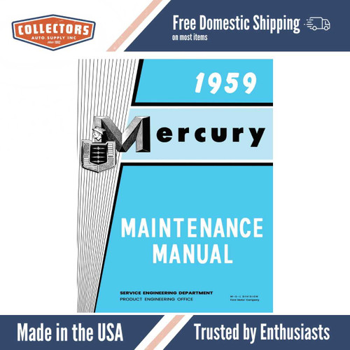 Service Manual for 1959 Mercury