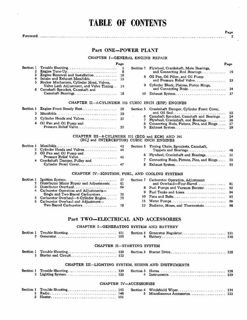 Service Manual for 1955 Ford