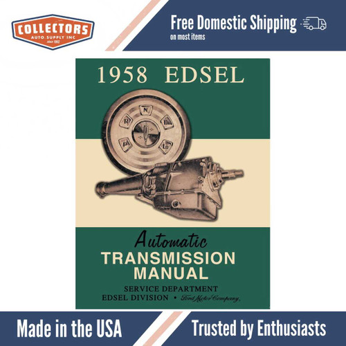 Transmission Service Manual for 1958 Edsel