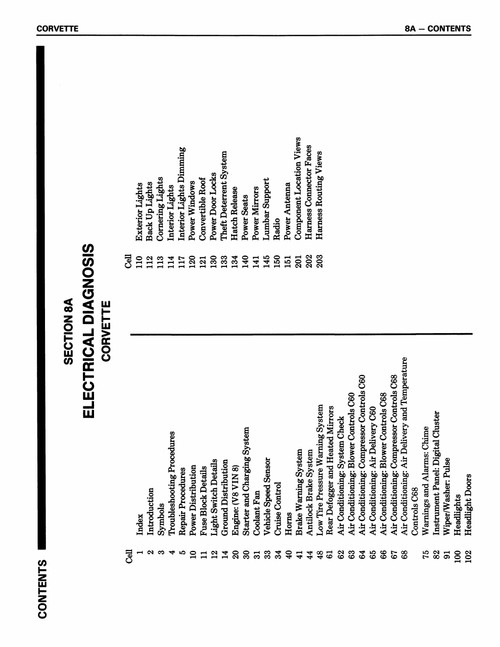 Electrical Manual for 1988 Chevrolet Corvette (Color)