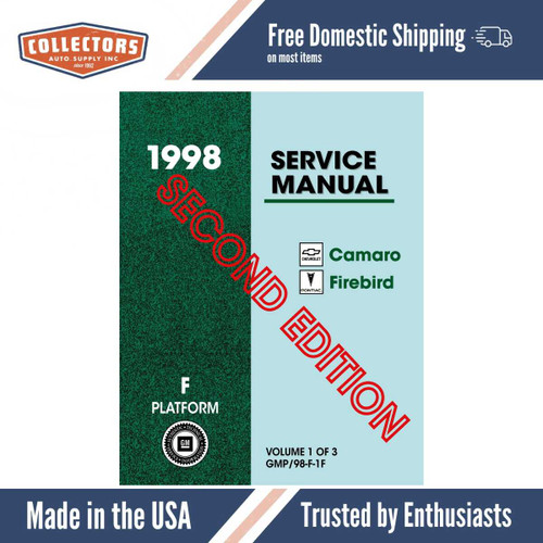 Service Manual for 1998 Camaro Firebird 3 Vol Set