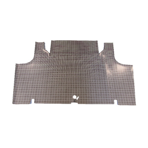 Trunk Floor Mat Cover for 68-69 Ford Fairlane Torino Hardtop, Small Ford Plaid Rubber Material, Front Area, Made in USA.