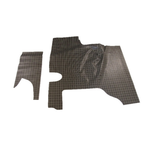 Trunk Floor Mat Cover for 55-56 Ford Coupe & Convertible, Small Ford Plaid Vinyl, US-made, OEM Quality.