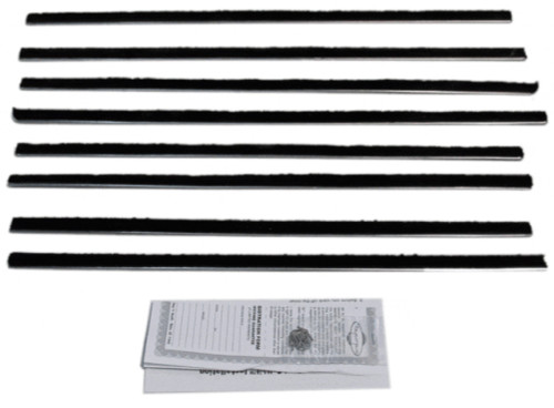 Window Sweeps Weatherstrip for 1963-1965 Ford Fairlane Hardtop Black Front Rear