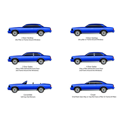 Window Sweeps Felt Kit for Lincoln Mark VII 1984-1990 Sedan Replacement 2pcs